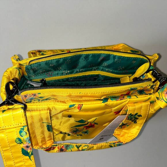 Lug Jitterbug Crossbody Bag Bouquet Yellow Floral Print - Picture 8 of 9